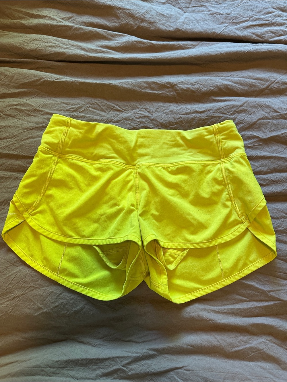 lululemon athletica limited edition Yellow speed shorts